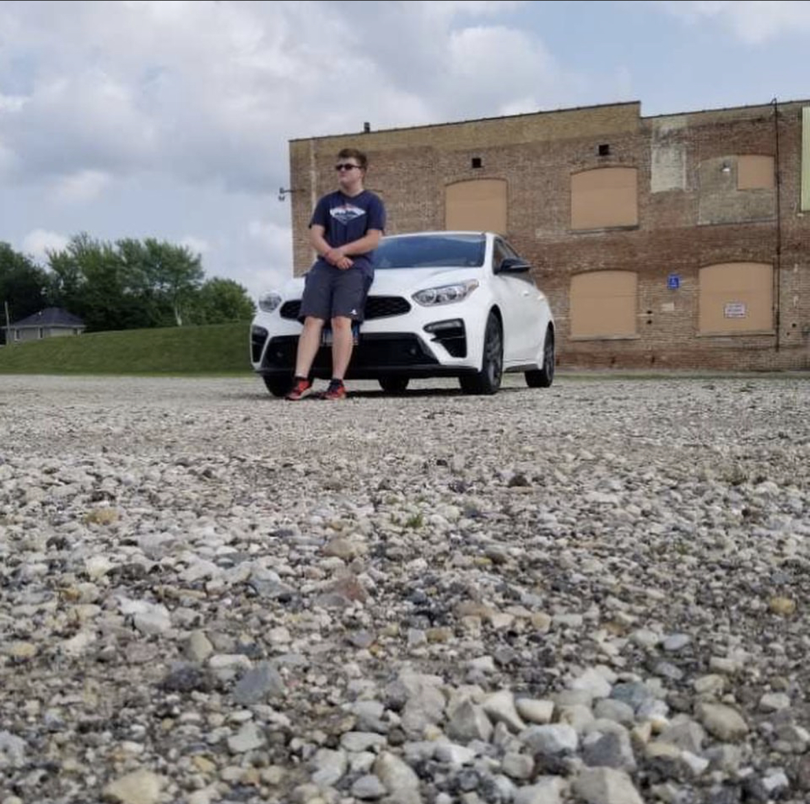 Me in front of my car